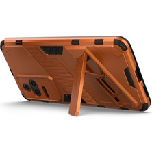 4U Sky Xiaomi Için Poco F4 5g/redmi K40S 5g Gizli Kickstand Tasarım Sabit Pc+Yumuşak Tpu Hibrid Telefon Kılıfı Kabuk-Organ (Yurt Dışından)