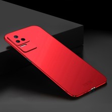 4U Sky Xiaomi Poc Poco F4 5g/redmi K40S 5g, Silky Touch Matte Finish Anti-Drop Kapağı Kayış Kırmızısı (Yurt Dışından)