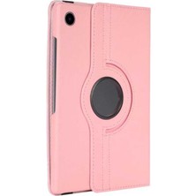 Case Street Casestreet Samsung Galaxy Tab A9+ Plus X210 Kılıf Kapaklı Standlı 360 Dönebilen Koruma Dn1 Açık Pembe