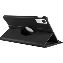 Case Street Casestreet Xiaomi Redmi Pad Se Kılıf Kapaklı Standlı 360 Dönebilen Koruma DN11+NANO+KALEM Siyah