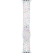 Smcase Apple Watch Ultra Kordon Delikli Çift Renk 2023 Seri Silikon Beyaz
