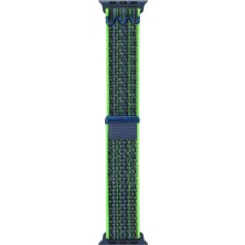 Casestreet Apple Watch 4 5 42MM Kordon Hasır Strap Kayış KRD91 Yeşil