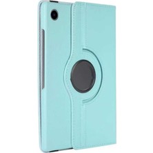 Dlrcase Samsung Galaxy Tab A9+ Plus X210 Kılıf Kapaklı Standlı 360 Dönebilen Koruma Dn1 Turkuaz
