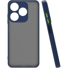 Smcase Tecno Spark 10C Kılıf Hux Kamera Korumalı Silikon Lacivert