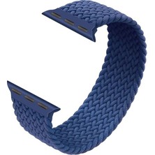 Smcase Apple Watch Se 2 2023 44MM Kordon Naylon Solo Loop 135MM Small Krd 61 Mavi