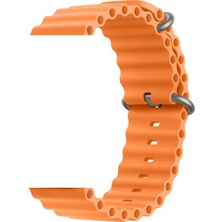 Dlrcase Apple Watch Se 2 2023 40MM Kordon Yeni Dizayn Silikon HS05 Turuncu