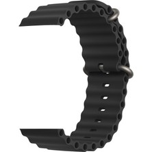 Smcase Apple Watch Ultra 2 Kordon Yeni Dizayn Silikon HS05 Siyah