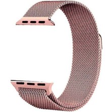 Dlrcase Apple Watch Se 2 2023 40MM Kordon Hasır Metal Örgülü Ayarlanabilir Bronz