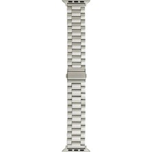 Smcase Apple Watch Se 2 2023 44MM Kordon Mat Titanyum Görünümlü Metal KRD93 Gri