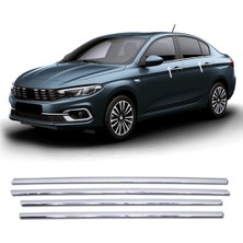 ZNZ Oto Aksesuar Fiat Egea Sedan 2015 Sonrası Krom Cam Çıtası 4 Kapı P.çelik