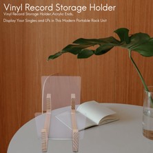 Sunshinee Vinil Plak Saklama Tutucusu, Akrilik Uçlar, Bu Modern Taşınabilir Raf Ünitesinde Sergileyin (Yurt Dışından)
