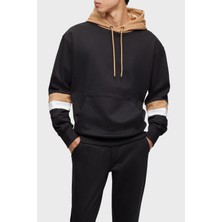 Boss Kapüşonlu Kanguru Cepli  Pamuk Oversize Sweat Erkek Sweat 50499424 001