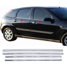 ZNZ Oto Aksesuar Ford Focus Hb-sedan 1998-2005 Arası Krom Cam Çıtası 4 Prç P.çelik