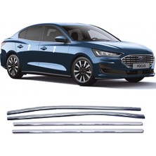 ZNZ Oto Aksesuar Ford Focus Hb-sedan 2018 Sonrası Krom Cam Çıtası 4 Prç P.çelik