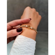 ÇGK KUYUMCULUK G Harf Altın Bileklik CGKBLK0055