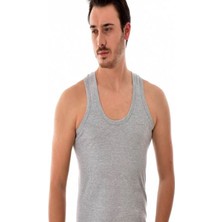 Güzel Kaman Seher Yıldızı Erkek Penye Atlet Geniş Askılı Gri ( Beden 5 ) 6 Adet Kullanışlı Şık