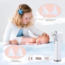Bubbacare Burun Aspiratörü, LED Işıklı Bebek Için  4 Silikon Burun Temizleme Nozullu