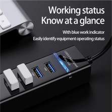 Favors USB 3.0 Hub Çoğaltıcı 4'lü 5gbps Super Speed USB Çoklayıcı 30 cm Kablolu