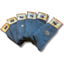 Fırat Yünlü Gri 6 Çift Okul Casual Erkek Kışlık Çorap