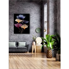 Işıltılı Çiçekler  Kanvas Tablo Dekoratif Modern Soyut Minimalist Illüstrasyon