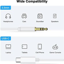 Favors Type-C To 3.5 mm Aux Audio Kablo Araç Içi Uyumlu Aux Kablosu Araç Içi Dönüştürücü