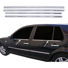 ZNZ Oto Aksesuar Vw Golf 4 Krom Cam Çıtası 4 Prç. 1998-2004 P. Çelik