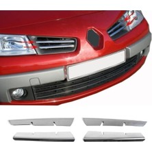 ZNZ Oto Aksesuar Renault Megane 2 Krom Ön Panjur 6 Prç. 2006-2009 Arası P. Çelik