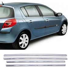 ZNZ Oto Aksesuar Renault Clio 3 Hb Krom Cam Çıtası 4 Prç. 2005-2012 P. Çelik