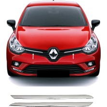 ZNZ Oto Aksesuar Renault Clio 4 Krom Ön Panjur 2 Prç.  2012-2018 P.çelik