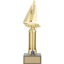Odak Kupa - Figürlü Kupalar - Yelken Figürlü Kupalar FG-008 B - 34 cm