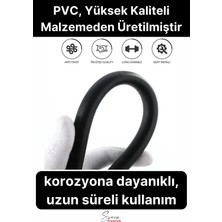 Svein Siyah Dayanıklı Esnek Kırılmaz Çatlamaz Patlamaz Sızdırmaz Pvc Banyo Duş Musluk Hortumu 1,5 Metre