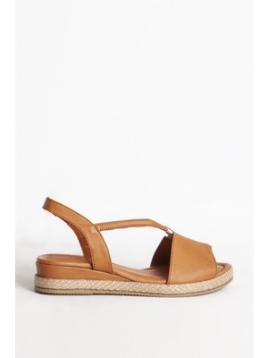 Dericlub 1276  Deri Kadın Sandalet