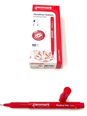 Penmark Medıum Uç Yazı ve Imza Kalemi   0.6 mm 10'lu ( 1 Paket ) ( Kırmızı )