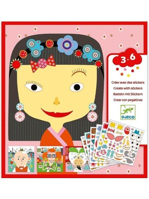 Djeco Yapıştırma Kartları - All Different