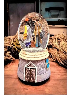 Tatlı Tesadüf  Büyük Boy Müzikli Işıklı Püskürtmelii  Kar Küresi