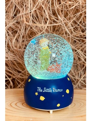 Lykia Yvz Home Little Prince Küçük Prens Işıklı Müzikli Kar Taneli Orta Boy Kar Küresi Model