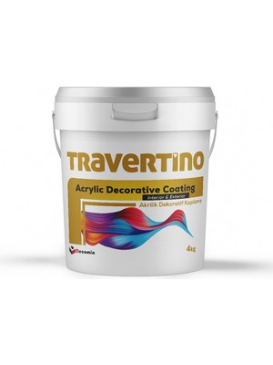 TRAVERTİNO AKRİLİK DEKORATİF KAPLAMA (4KG)