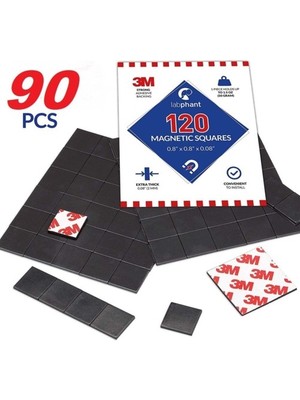 Dünya Magnet 3m 90 Adet 15X15 Yapışkanlı Mıknatıs Magnet, Güçlü Çok Amaçlı Süsleme Mıknatısı Dolap, Nişan, Bebek