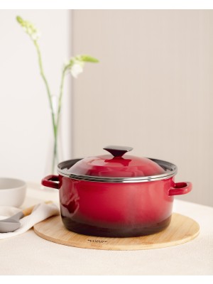 Madame Coco La Garde Derin Tencere - Kırmızı - 24 cm