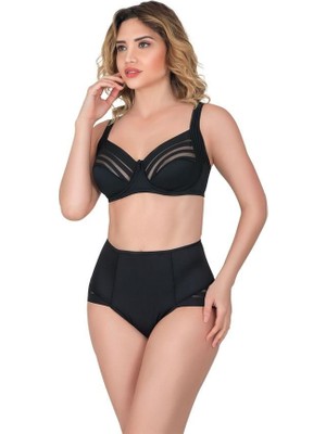 Siyah Emay 183 B Yan Destekli Toparlayıcı Balenli Sütyen