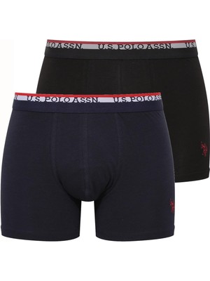U.S. Polo Assn. Erkek Modal Lacivert Siyah 2'li Boxer 80489