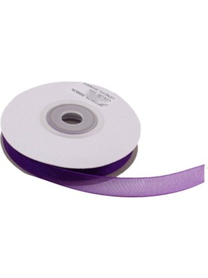 Depposite Organze Kurdele 10 mm - 22 Metre Mor