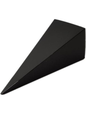 Depposite Karton Şeker Külahı Düz Renk 6 x 6 x 15,5 cm - 25'li Siyah