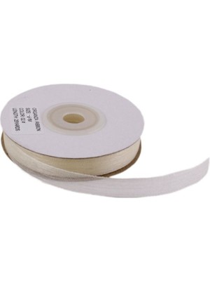 Depposite Organze Kurdele 10 mm - 22 Metre Krem