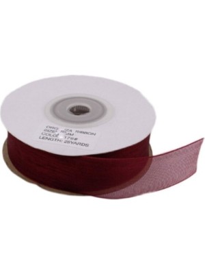 Depposite Organze Kurdele 40 mm - 22 Metre Bordo