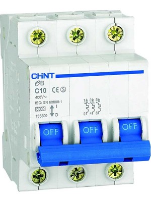 Chint Eb Serisi / 3 Kutuplu 4,5ka / C Tipi 16A Oto