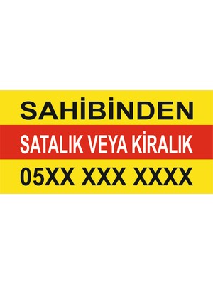 Asef Reklam Asef 150X75 Satılık Veya Kiralık Afişi Pankart