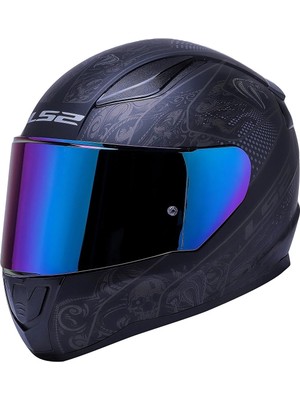 Ls2 Rapıd 2 Crypt Mat Siyah Fullface Motosiklet Kaskı Gökkuşağı Camlı