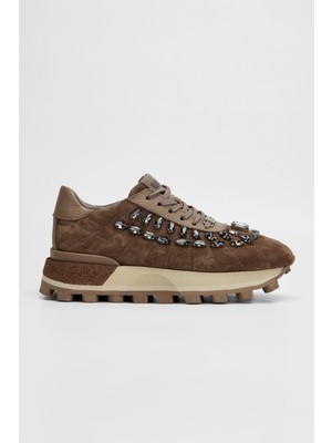 Valmenti Kadın Taba Süet Deri Sneakers & Spor Ayakkabı 1011 6187 Bn Ayk SK23/24