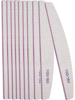 Nail Master 10'lu Protez Tırnak Kağıt Törpü 100/180 10 Adet Steril Paket ile Kullanıma Hazır